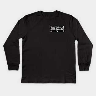 Be Kind Retro  Love Language Pocket Kids Long Sleeve T-Shirt